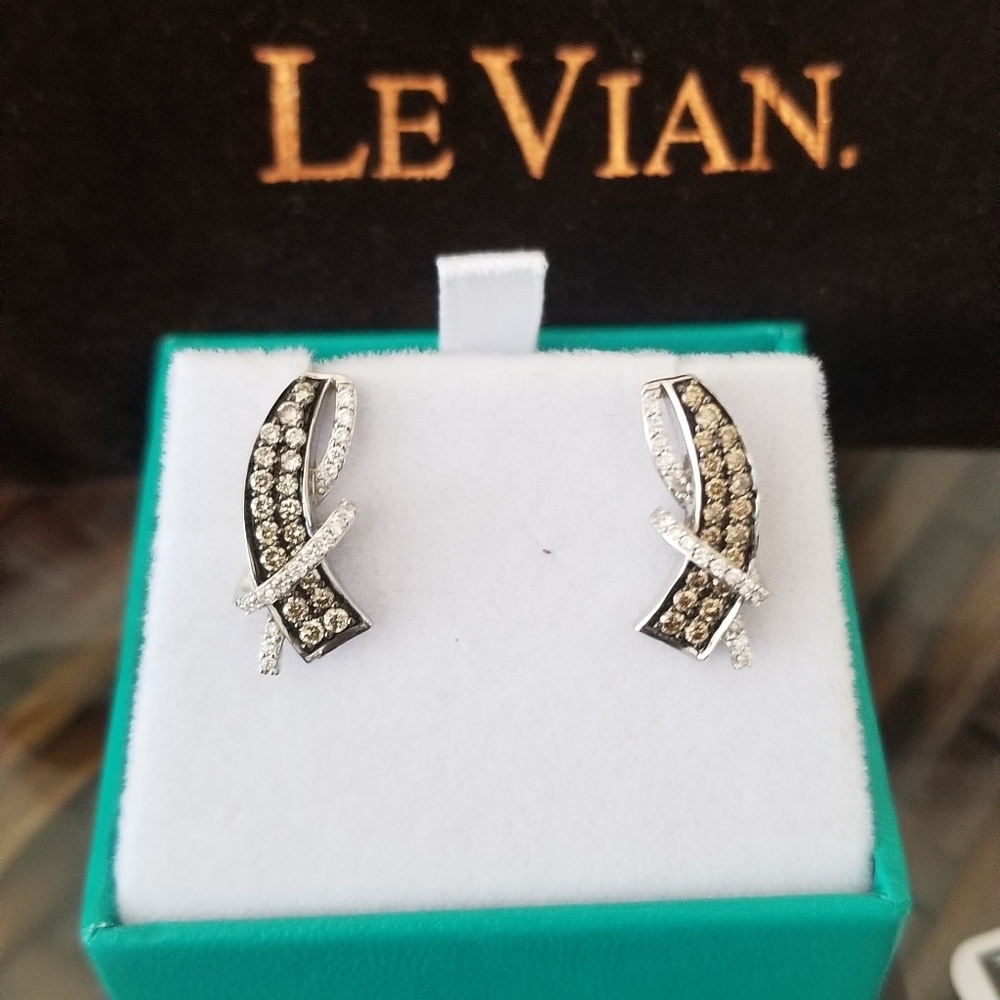 Chocolatier 14K Vanilla Gold Earrings